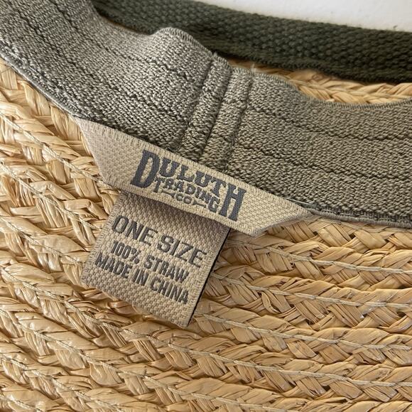 DULUTH TRADING Visor Sun Hat Women OS 100%‎ Straw Wide Brim Stretch Gardening - Picture 7 of 8